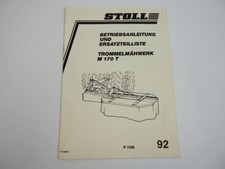 Stoll M170T Drum Mower Owners