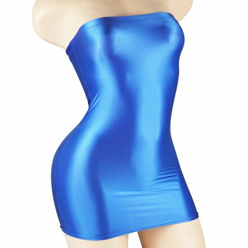 Damen nass glanz minikleid - damen,