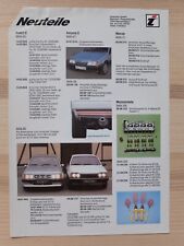 IRMSCHER OPEL ZUBEHÖR Tuning Katalog Auszug Prospekt 80er Jahre Brochure