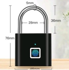 Schlüsselloser USB-Lade Fingerabdruckschloss SmartVorhängeschloss Wasserdicht