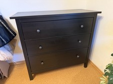 Kommode IKEA Hemnes, schwarzbraun, 3 Schubladen, Abm. 108/96/50