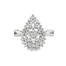 18K Weißgold Designer Ring