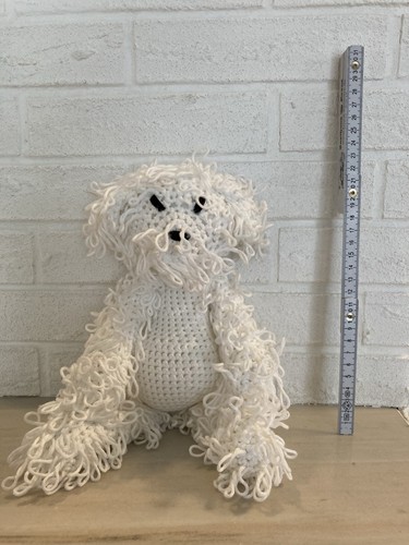 Gehäkelte figur hund bichon - hund,