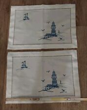 2 Maritime Tischdeckchen Pflegeleichte Qualität Küstenmotiv Platzdeckchen  40×34