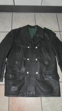 Herren Lederjacke Kutscherjacke Polizei Militärjacke U-Bot Vintage 60er Gr. L 52