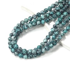 Türkis Edelstein Strang Perlen 8mm Rund 45stk Schmuckperlen Halbedelstein AMG4