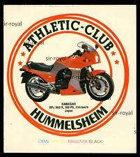 Werbe Aufkleber - Kawasaki GPZ 900 R Ninja Motorrad - 12x13cm - Vintage 80er