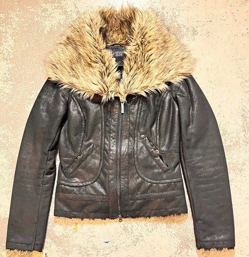 Armani jeans damen lederjacke - jeans,