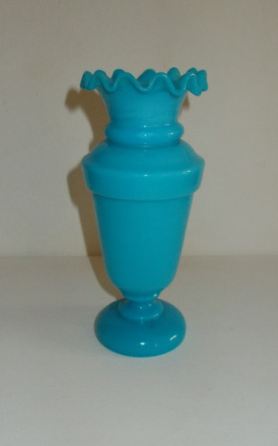 Vase opalglas milchglas blau - vase,
