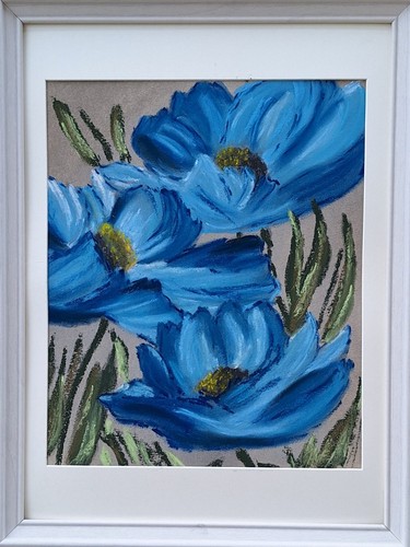Handgemaltes bild blauer - handgemaltes, "blauer