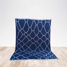 Marineblauer Teppich, versandfertig, Berberteppich, marokkanischer authentisc...