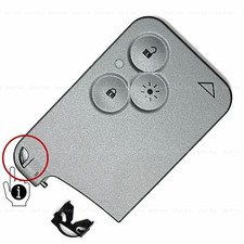 Schlüssel Karte Gehäuse Licht Keyless Go für Renault Laguna Espace Vel Satis