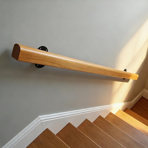 Holz handlauf geländer wand - geländer,