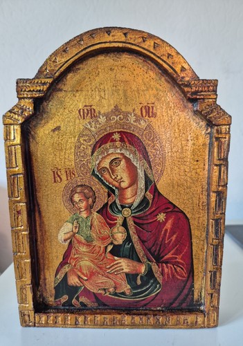 Byzantine ikone madonna with - byzantine,