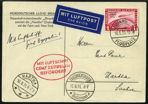 Zeppelinpost 1931 fahrt - 1931,, n