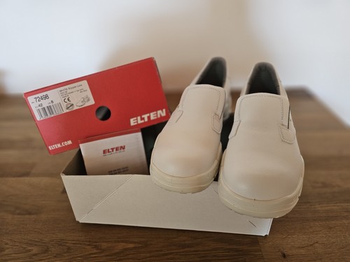 Elten white slipper low - white, esd