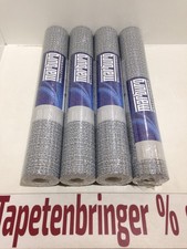 Vliestapete Marburg  4x 32808 (4Rollen) Bast-Optik Metallic grau silber Glanz