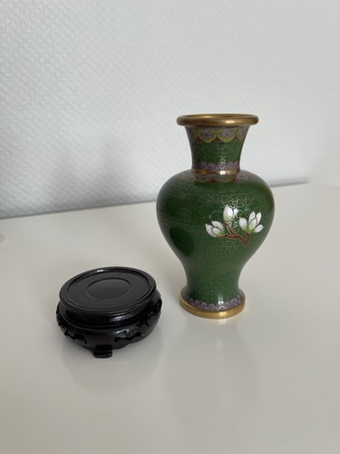 Chinesische grüne vase mit - grüne,