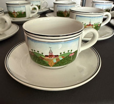 Villeroy & Boch Teetasse mit Untertasse Design Naif Motiv Kirche