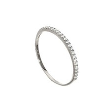 9K (375) Weißsgold & Klar CZ