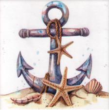 1 Dekobild Fischernetz Anker