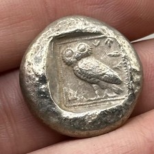 Antike griechische Athen Eule Athene Münze