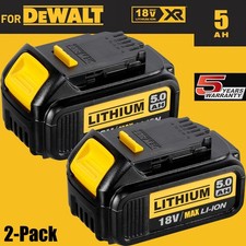 2X Für Original DeWalt DCB184 Akku 18V 5,0 Ah XR Li-Ion Batterie DCB182 DCB205-2