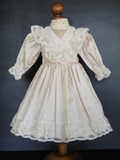 Kleid aus Seide Rosa für Puppen Modernes Oder Antike Von 42 CM jumeau Bru Dolls