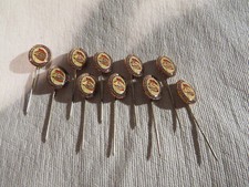 ESF-33047	Ältere 10 St. Anstecknadel SED Parteiabzeichen, guter Zustand