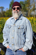 Jeansjacke Lee L/XL Denimjacke Used distressed Westernjacke abgewetzt