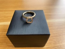 NEUPREIS 1650€ - NEU Goldring 585 mit 12 Brillanten und 1 Blautopas