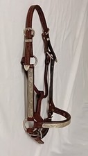 Show Halfter für Fohlen, handgravierte Silberbeschläge, handgenäht, Neuwertig