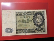 Polen 500 Zloty Banknote Banknote 1940 (3)