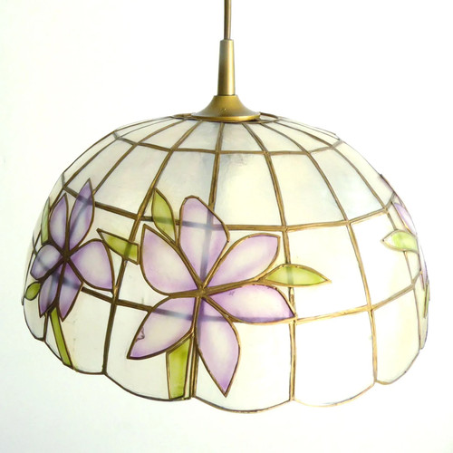 Vintage muschellampe mit - vintage,