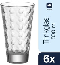 Leonardo 012684 Ciao Optic Wasser Gläser Trink Saft Becher Glas 6er Set 300 ml