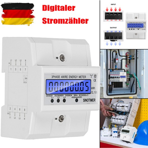 Lcd drehstromzähler - lcd,