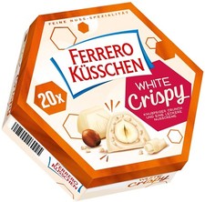 Ferrero Küsschen White Crispy - 20 Stück - Weisse Schokolade Pralinen - 172g