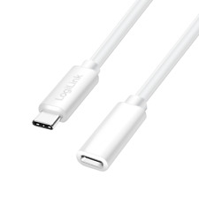 1m USB-C Verlängerung Verlängerungskabel Type-C Kabel PD Laden Schnelllader weiß