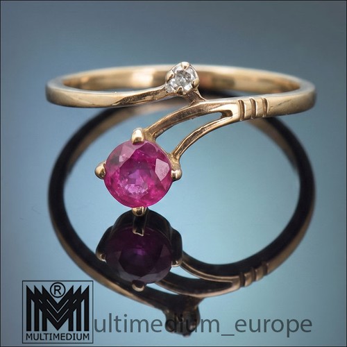 333er rotgold rubin ring - rotgold,