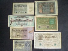 Reichsbanknoten verschiedene