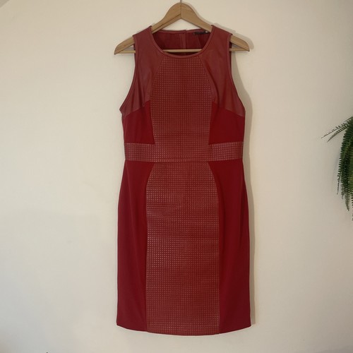 Leder kleid rot - kleid, code