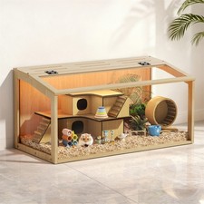 Nagerkäfig Holz & Glas