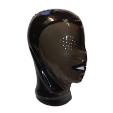 Latex Maske Grau/Schwarz - 0,3