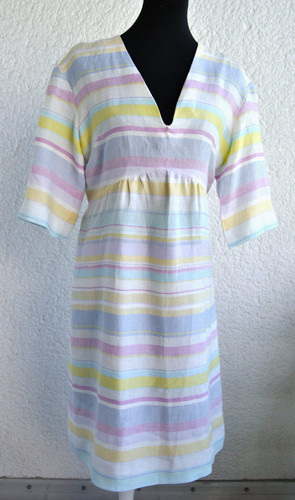 Kleid handarb baumwoll - kleid, baumwoll-leinen