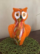 Sehr Große Glas Eule Figur