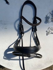 Hans Melzer Horse Equipment Trense Hannover full in schwarz/messing