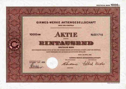 Girmes werk 1960 grefrath - werk,