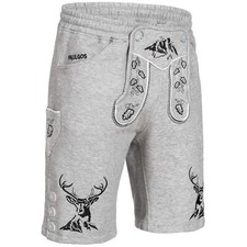 PAULGOS Herren Trachten Jogginghose, Optik Trachten Lederhose, Kurz JOK4