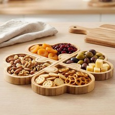 Snackteller Herz 25cm Bambus