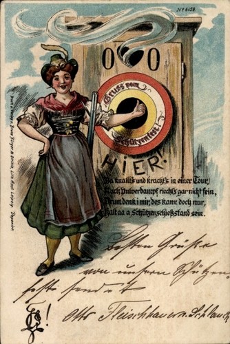 Litho schützerin gewehr - litho,